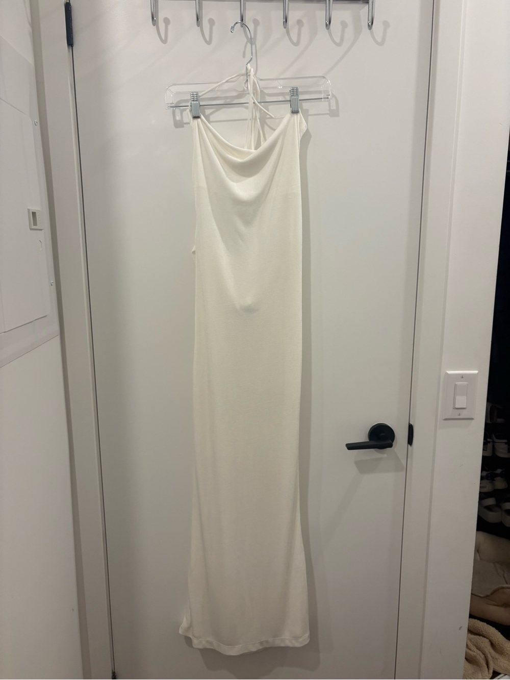 Cream Cowl Neck Maxi Slip Dress